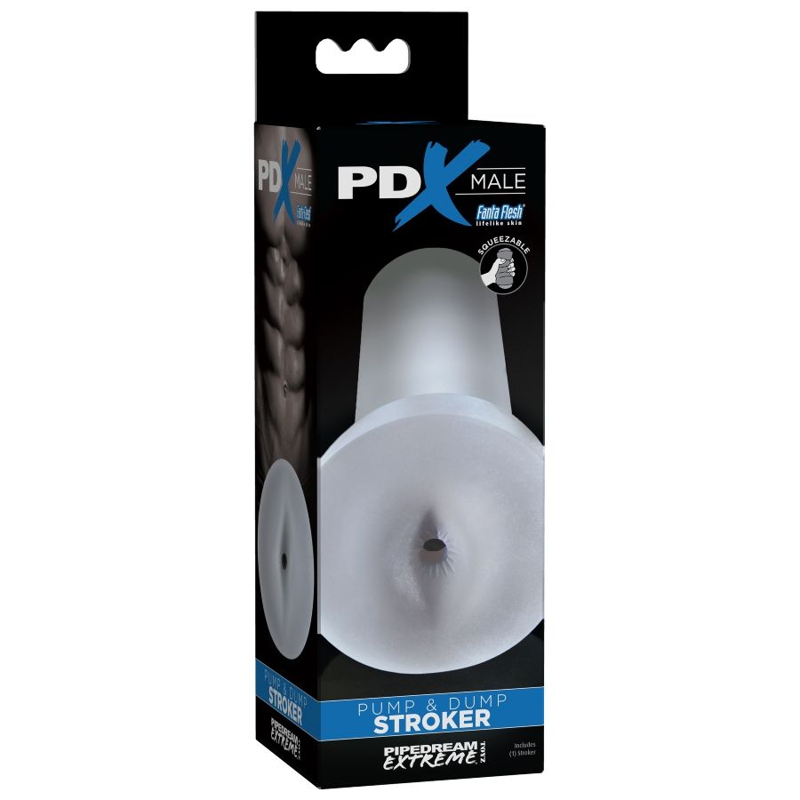 PDX MALE – POUSSOIR POMPE ET DUMP – TRANSPARENT