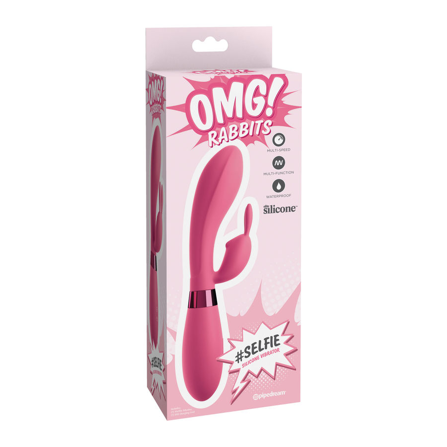 OMG – SELFIE SILICONE VIBRATOR RABBIT ROSE