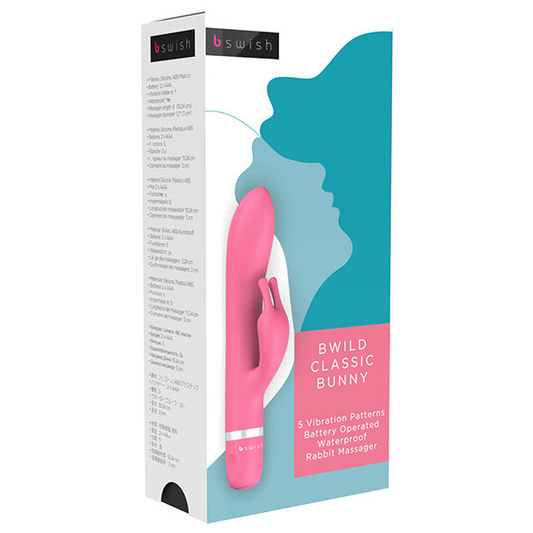 B SWISH – MASSEUR CLASSIQUE BWILD AVEC LAPIN – MAGENTA