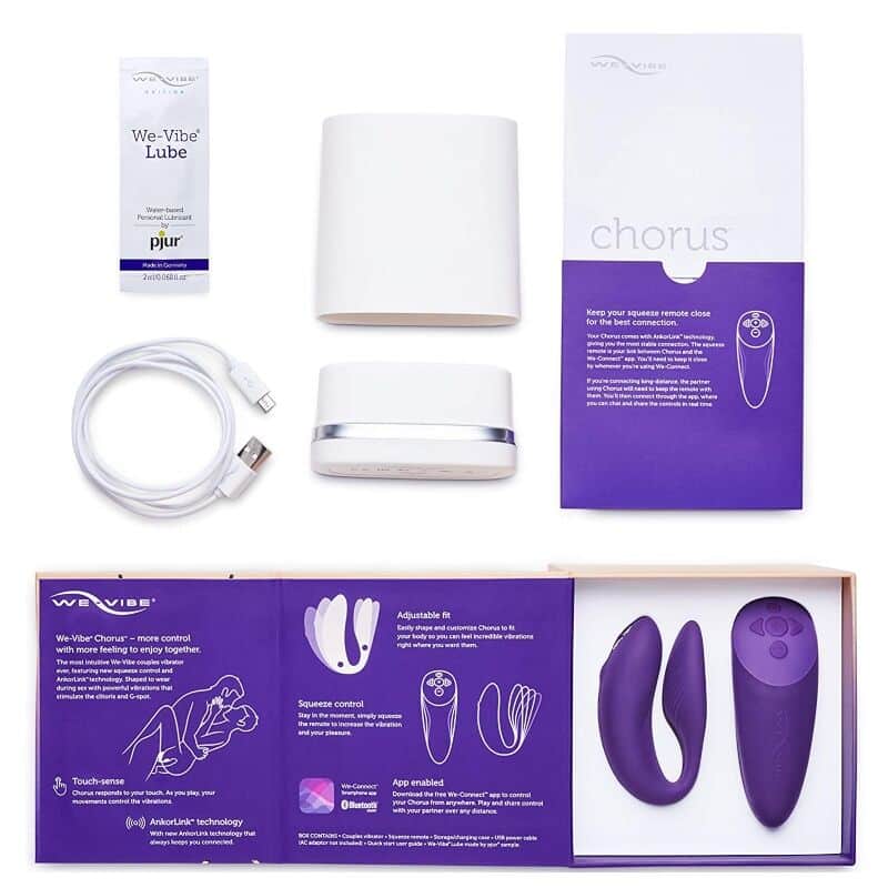 WE-VIBE – VIBRATEUR CHORUS POUR COUPLES AVEC CONTRÔLE DE SQUEEZE LILAS