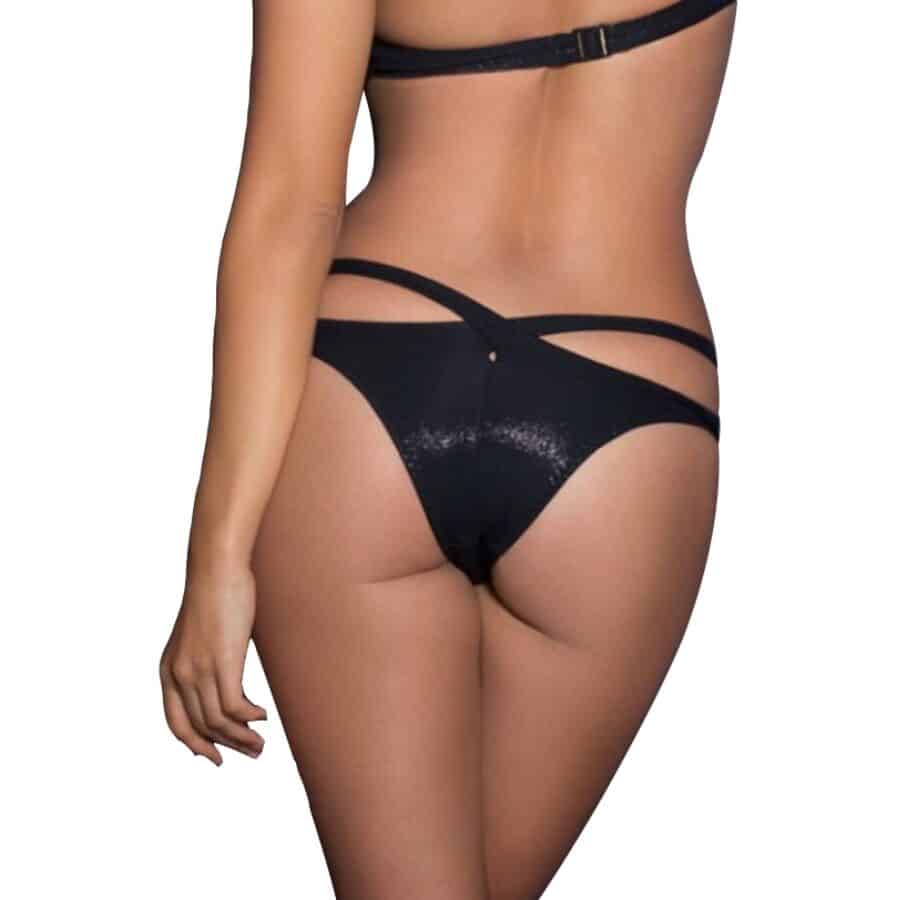 QUEEN LINGERIE – CULOTTE  DOUBLE BRETELLES CROISÉES S/M