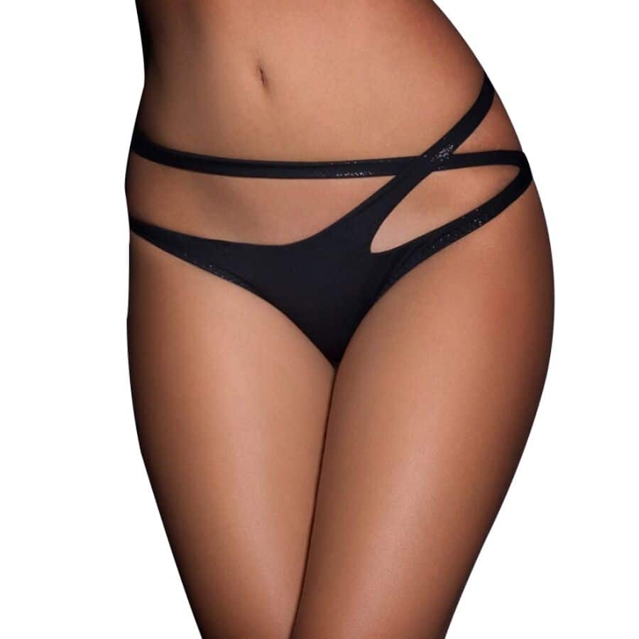 QUEEN LINGERIE – CULOTTE  DOUBLE BRETELLES CROISÉES S/M