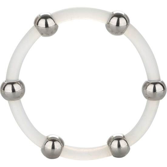 CALIFORNIA EXOTICS – BAGUE EN SILICONE PERLÉE ACIER XL