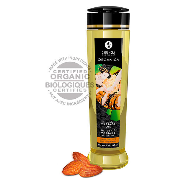 SHUNGA – HUILE DE MASSAGE AUX AMANDES BIO 240 ML