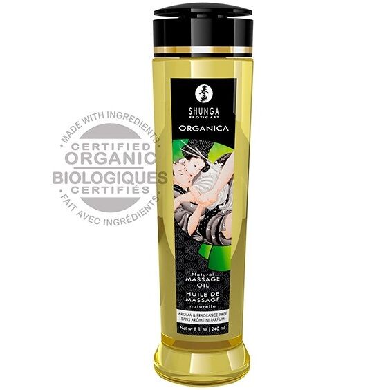 SHUNGA – HUILE DE MASSAGE NATURELLE BIO 240 ML