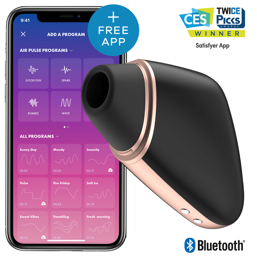 SATISFYER CONNECT LOVE TRIANGLE – NOIR