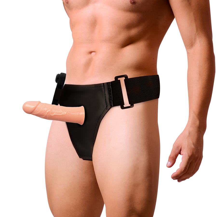 HARNESS ATTRACTION – GREGORY HOLLOW RNES AVEC VIBRATEUR 16.5 CM -O- 4.3 CM
