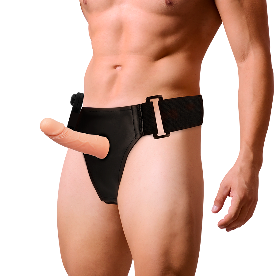 HARNESS ATTRACTION – RNES CADRES CREUX AVEC VIBRATEUR 15 CM -O- 5 CM