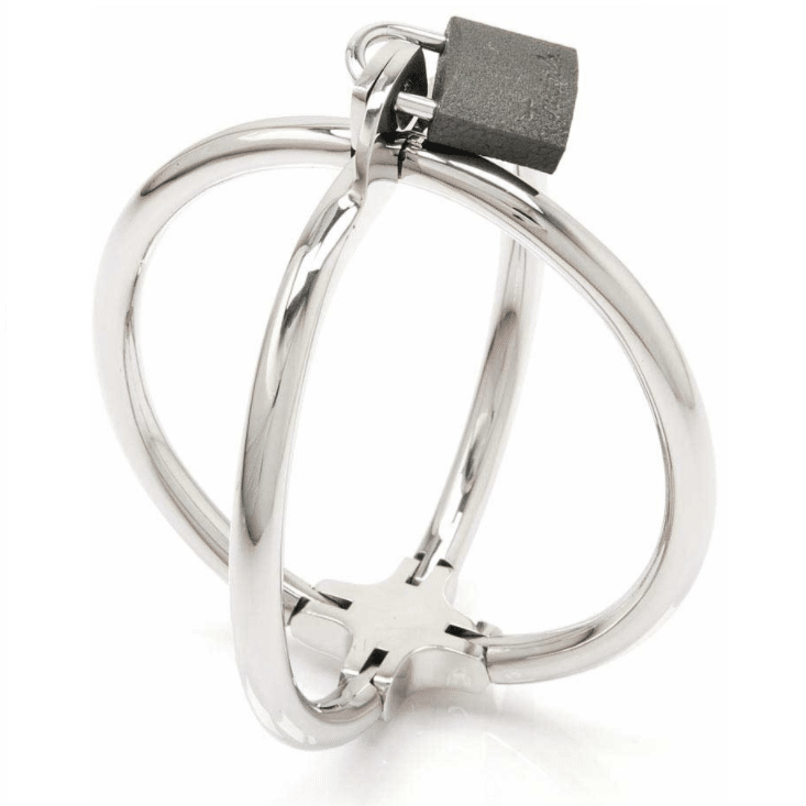 METAL HARD – MENOTTES CROISÉES , RETENUE EN ACIER INOXYDABLE