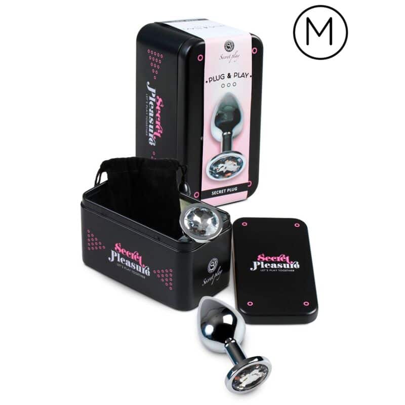 SECRETPLAY – PLUG ANAL TRANSPARENT ALUMINIUM 7CM