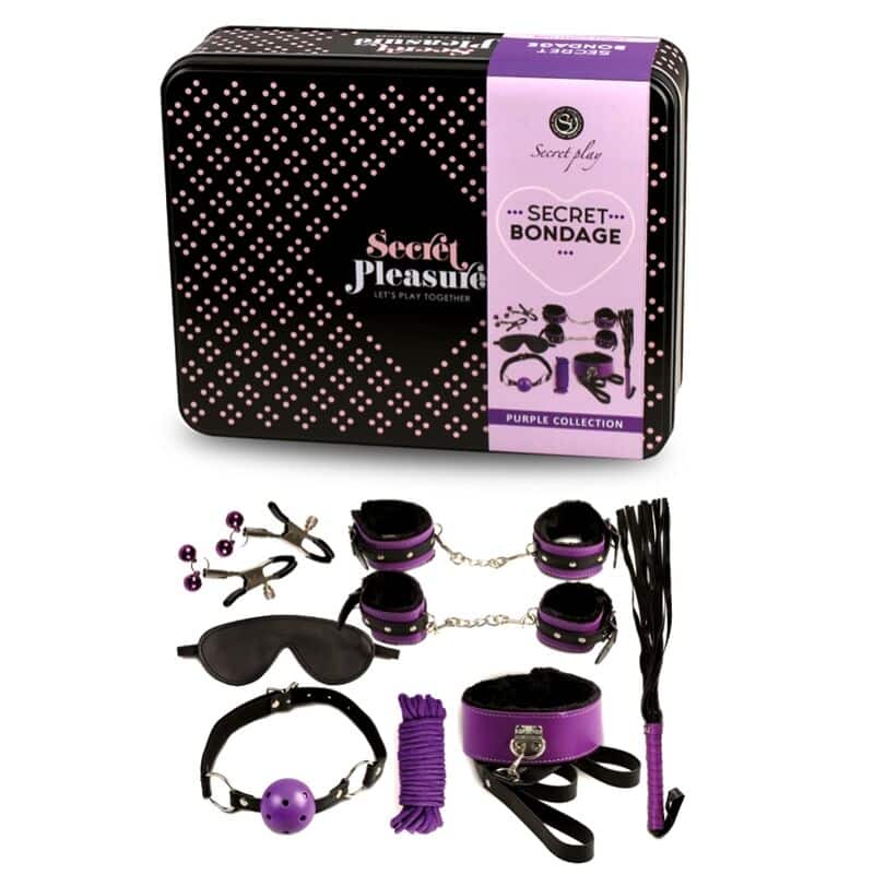 SECRETPLAY – BDSM SET 8PCS PURBLE / NOIR.