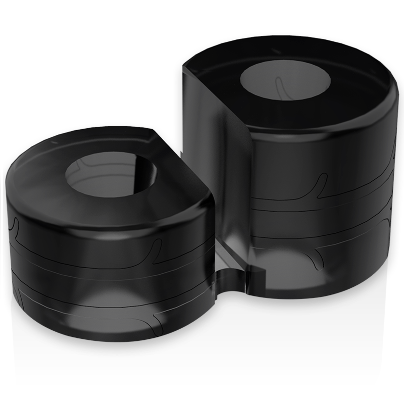POWERING – ANNEAU PÉNIS DOUBLE SUPER FLEXIBLE ET RÉSISTANT PR09 NOIR