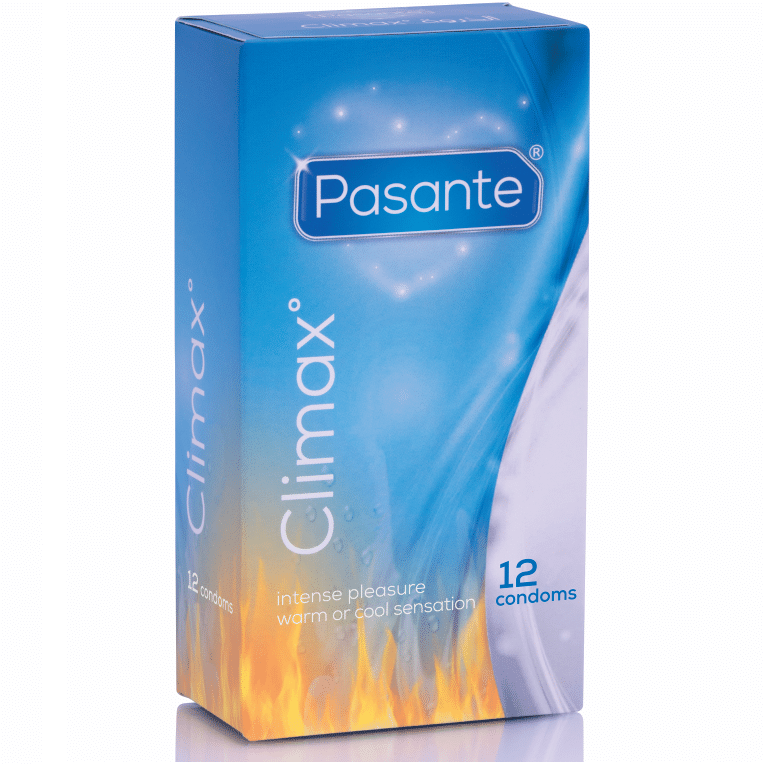 PASANTE – PRÉSERVATIFS CLIMAX 6 EFFET CHALEUR + 6 EFFET FRAIS / 12 UNITÉS
