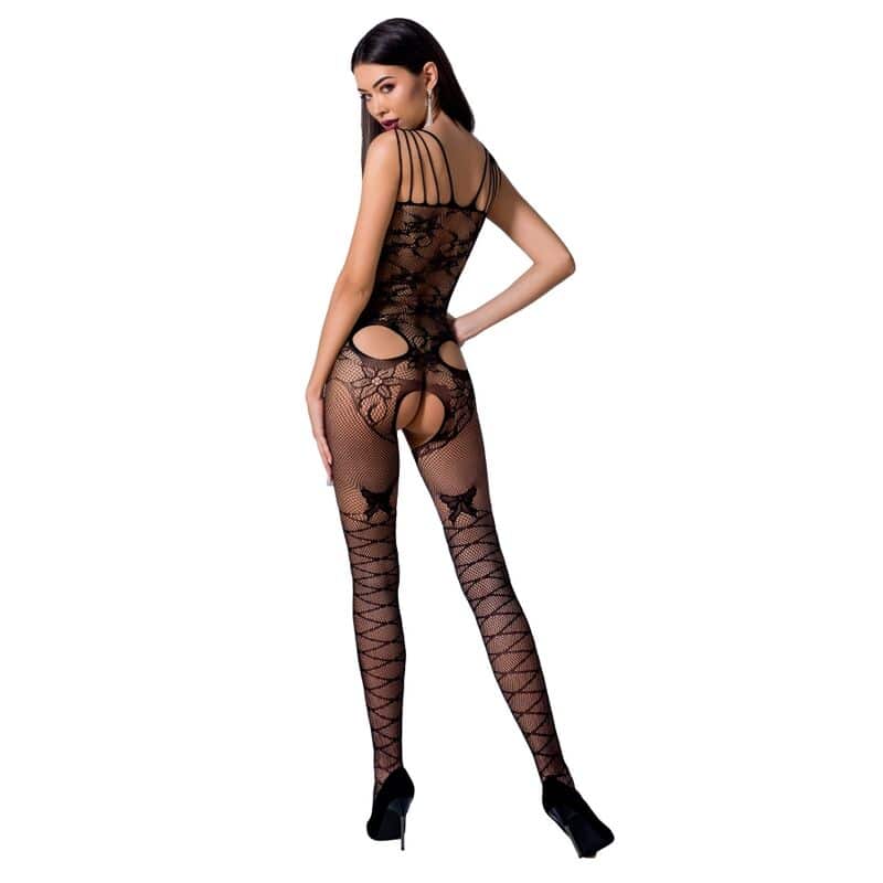 PASSION – FEMME BS076 BODYSTOCKING TAILLE UNIQUE NOIR