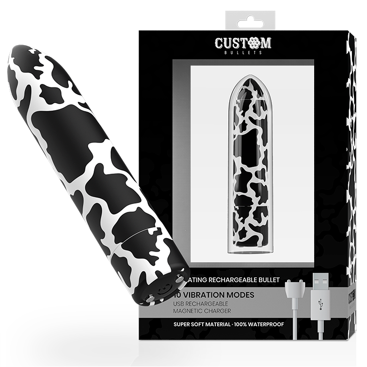 CUSTOM BULLETS – PERSONNALISÉS RECHARGEABLE VACHE 10 INTENSITIES
