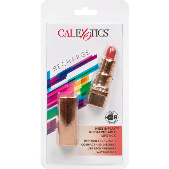 CALIFORNIA EXOTICS – BALA ROUGE LÈVRES RECHARGEABLE HIDE  PLAY ROUGE
