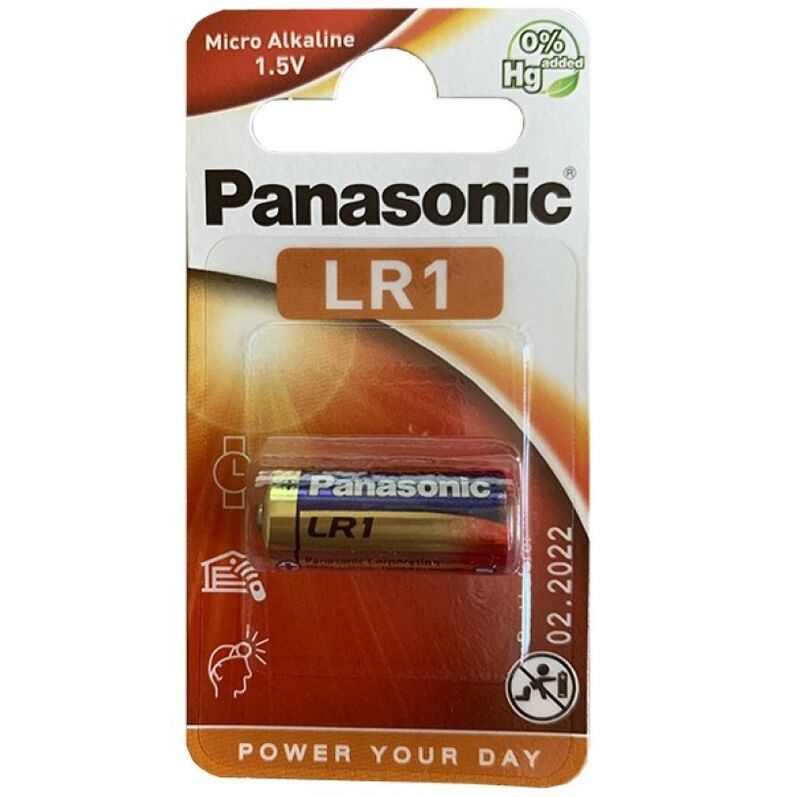 PANASONIC – ALCALINE BATTERY LR1 1.5V BLISTER 1 UNITÉ