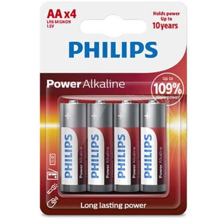 PHILIPS – PILE ALCALINE POWER AA LR6 BLISTER * 4