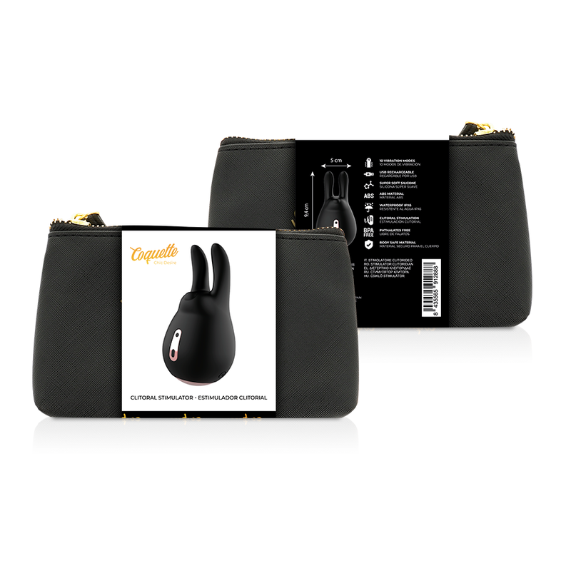 COQUETTE TOYS – STIMULATEUR CLITORIAL NOIR / OR