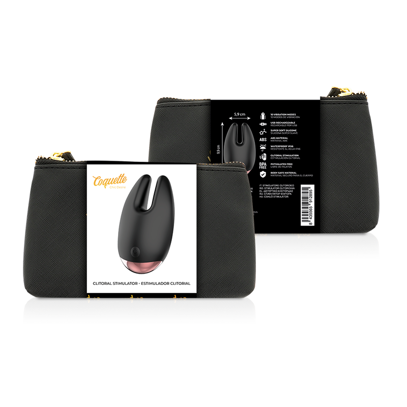 COQUETTE TOYS – STIMULATEUR CLITORIAL NOIR / OR