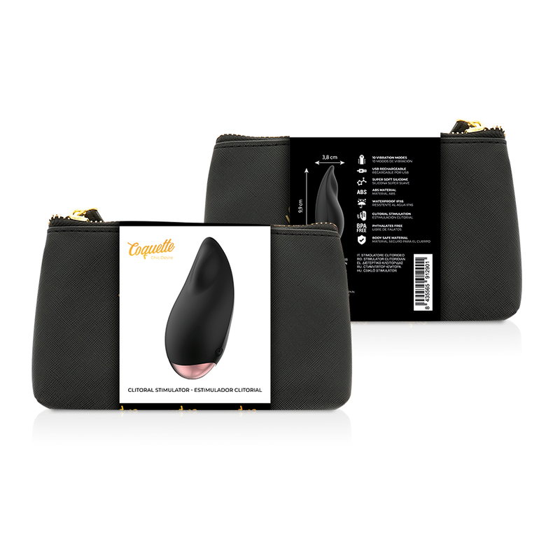 COQUETTE TOYS – STIMULATEUR CLITORIAL NOIR / OR