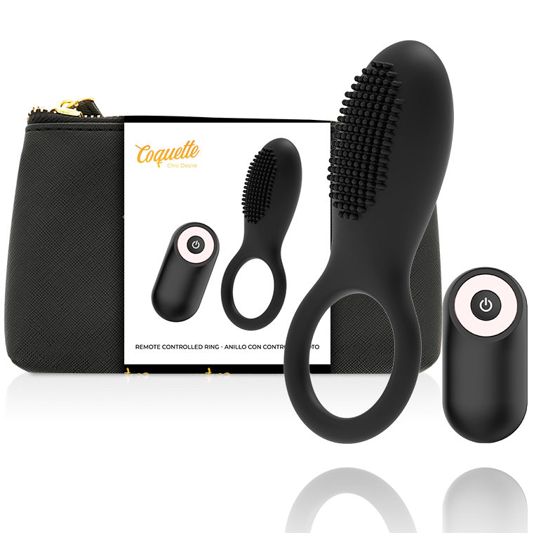 COQUETTE TOYS – COCKRING TÉLÉCOMMANDE RECHARGEABLE NOIR/ OR