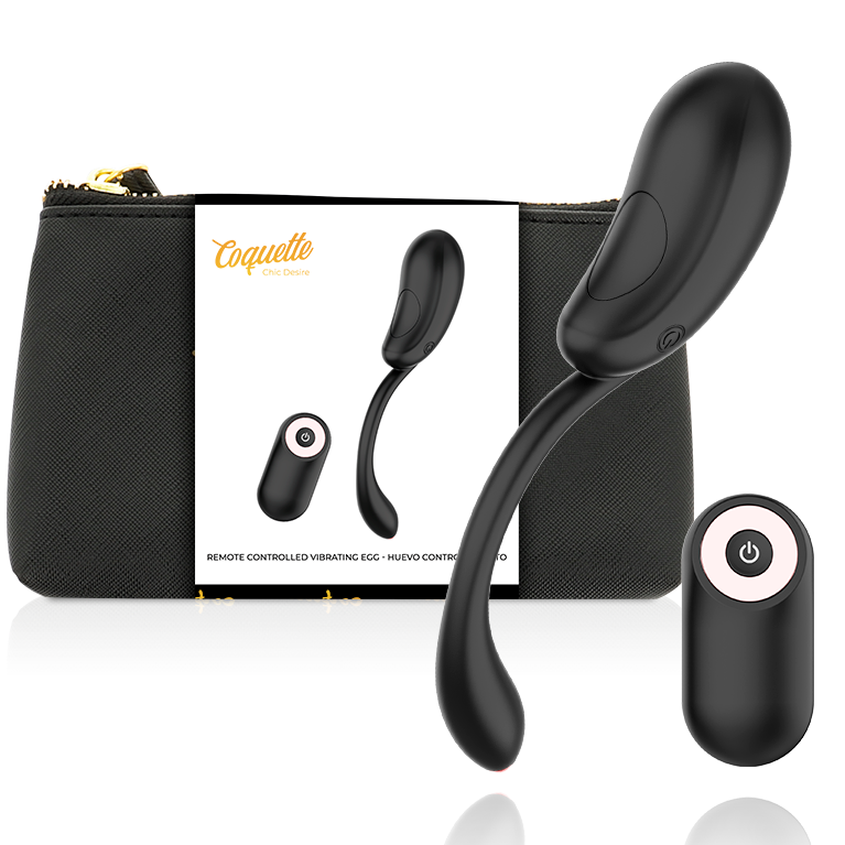 COQUETTE TOYS – OEUF VIBRANT TÉLÉCOMMANDE RECHARGEABLE NOIR/OR