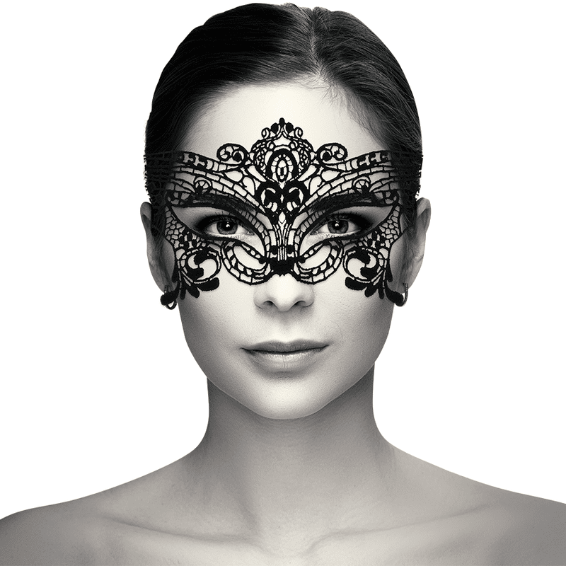 COQUETTE CHIC DESIRE – MASQUE LARGE EN DENTELLE NOIRE