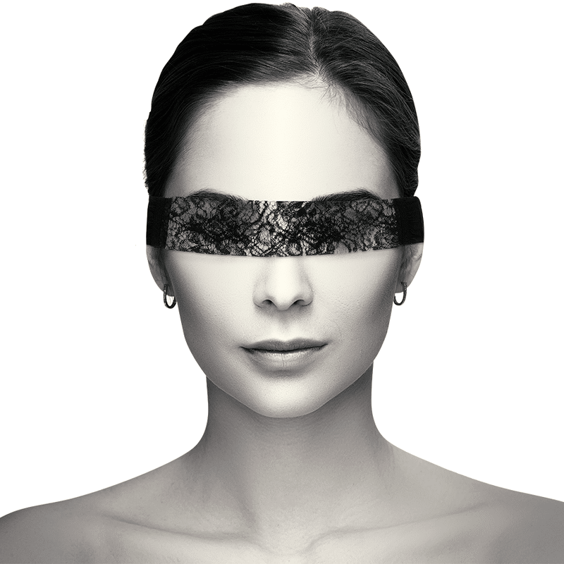 COQUETTE CHIC DESIRE – MASQUE EN DENTELLE NOIRE AVEC RUBAN