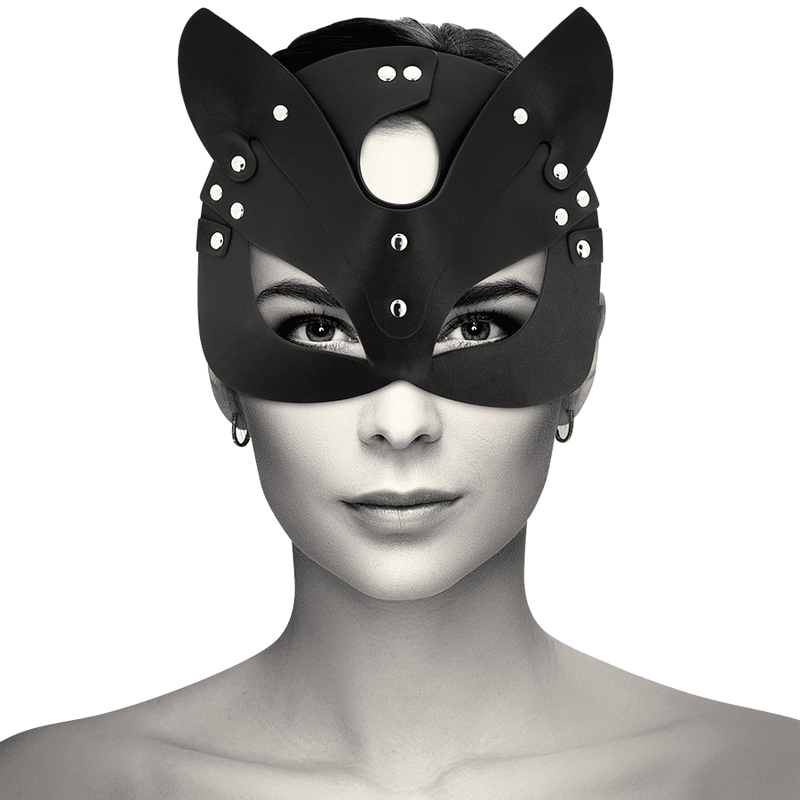 COQUETTE CHIC DESIRE – MASQUE EN CUIR VEGAN AVEC OREILLES DE CHAT