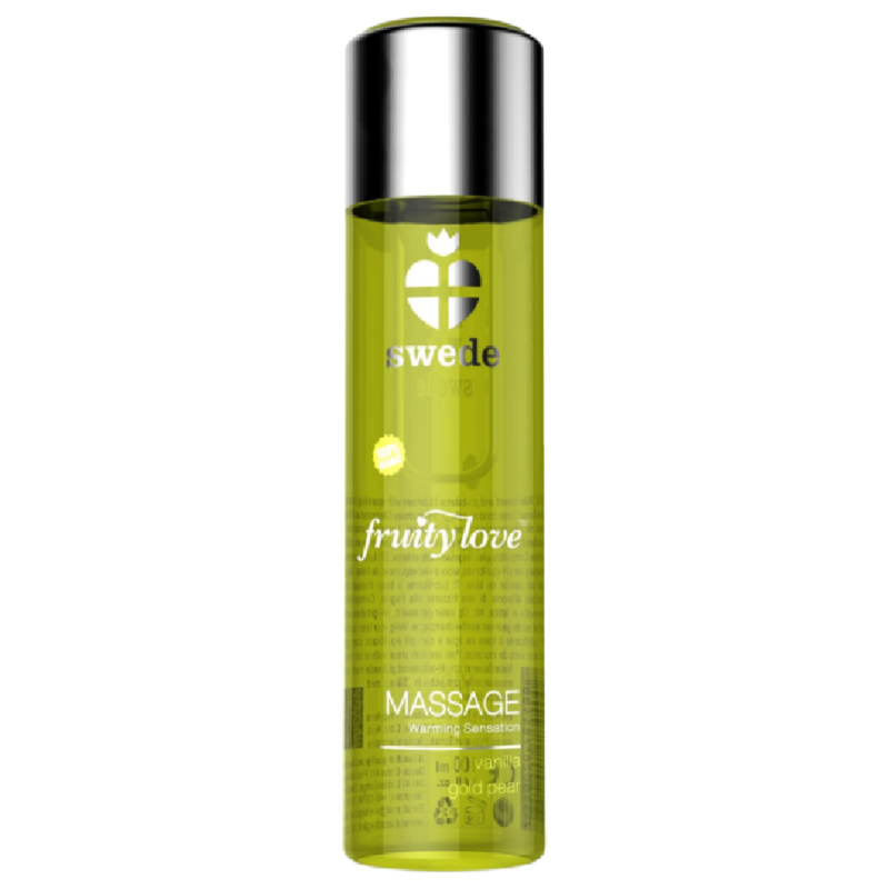 SWEDE – FRUITY LOVE EFFET RÉCHAUFFANT HUILE DE MASSAGE VANILLE ET POIRE D’OR 120 ML