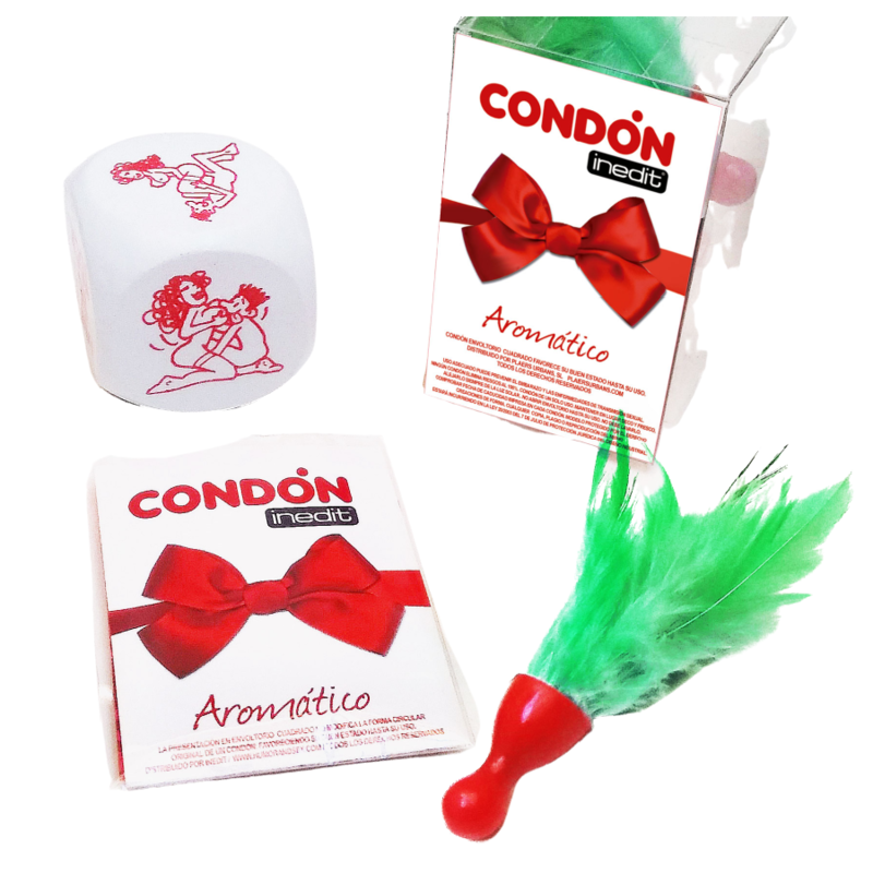INEDIT – COFFRET CADEAU ARC (DÉS + PRÉSERVATIF + STYLO)