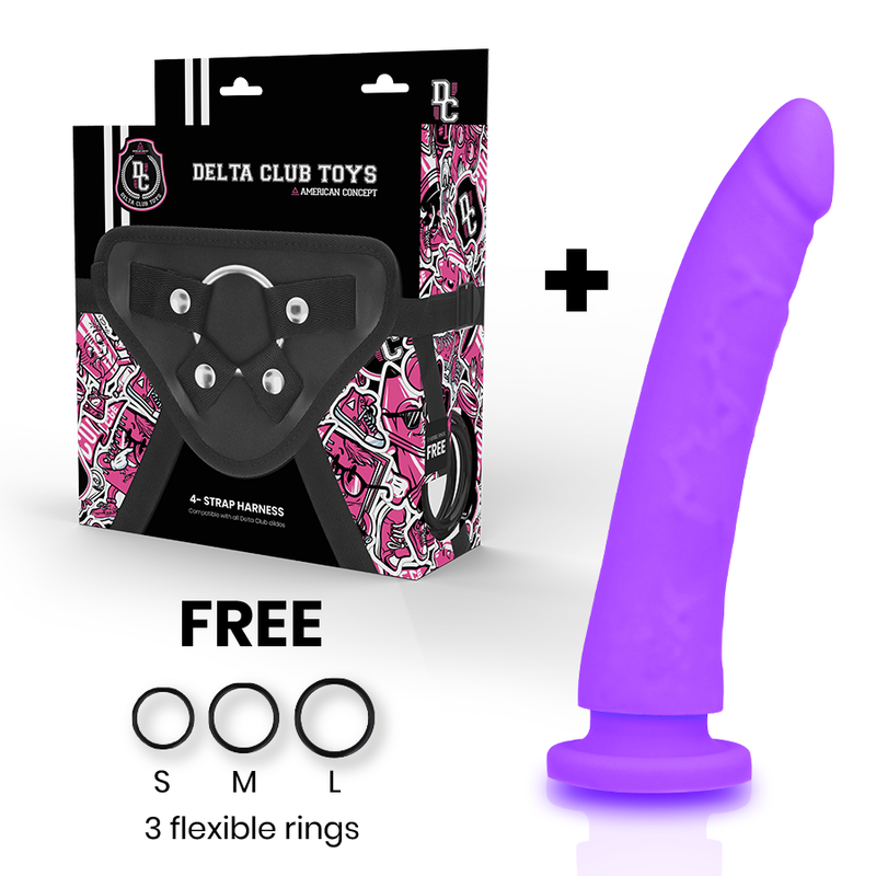 DELTA CLUB – TOYS ARNES + DONG SILICONE VIOLET 20 X 4CM