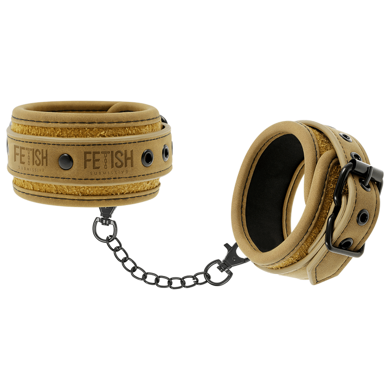 FETISH SUBMISSIVE ORIGEN – CHEVILLES EN CUIR VÉGAN AVEC DOUBLURE EN NÉOPRÈNE