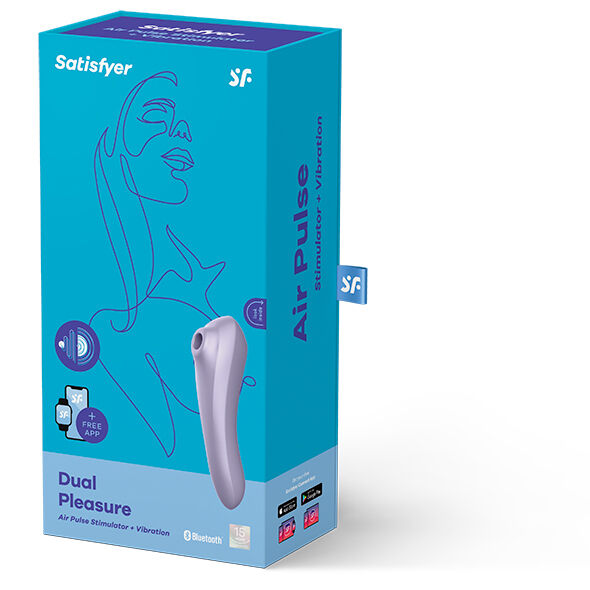 SATISFYER – VIBRATEUR DUAL PLEASURE AIR PULSE MAUVE