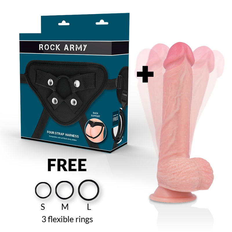 ROCKARMY – HARNAIS + HAWK ROTATEUR ET VIBRATEUR 22 CM