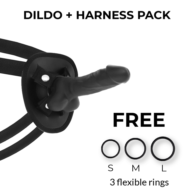 COCK MILLER – HARNAIS + SILICONE DENSITÉ COCKSIL ARTICULABLE NOIR 13 CM