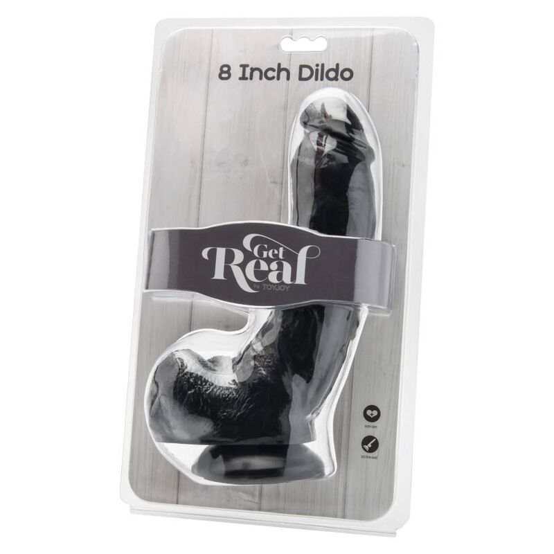 GET REAL – GODE 20,5 CM AVEC BOULES NOIRES