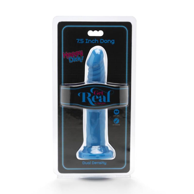 GET REAL – HAPPY DICKS DONG 19 CM BLEU