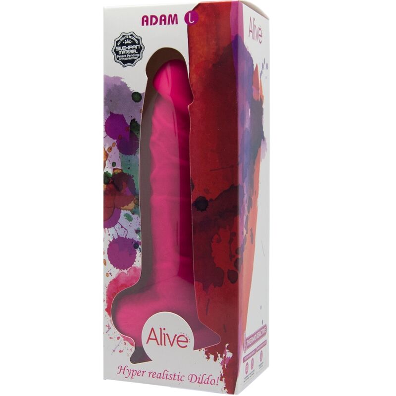 ALIVE – ADAM L PÉNIS RÉALISTE FUCHSIA 19 CM