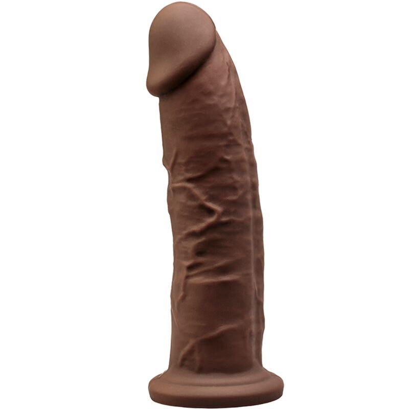 SILEXD – MODÈLE 2 PÉNIS RÉALISTE PREMIUM SILEXPAN SILICONE MARRON 19 CM
