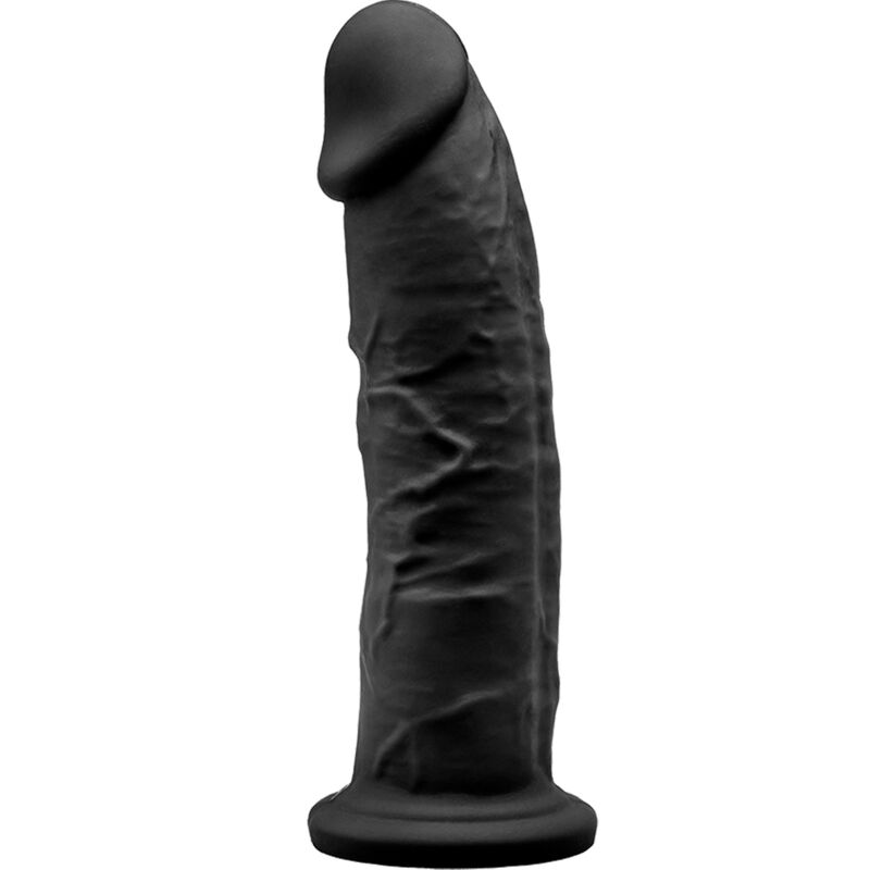 SILEXD – MODÈLE 2 PÉNIS RÉALISTE PREMIUM SILEXPAN SILICONE NOIR 19 CM